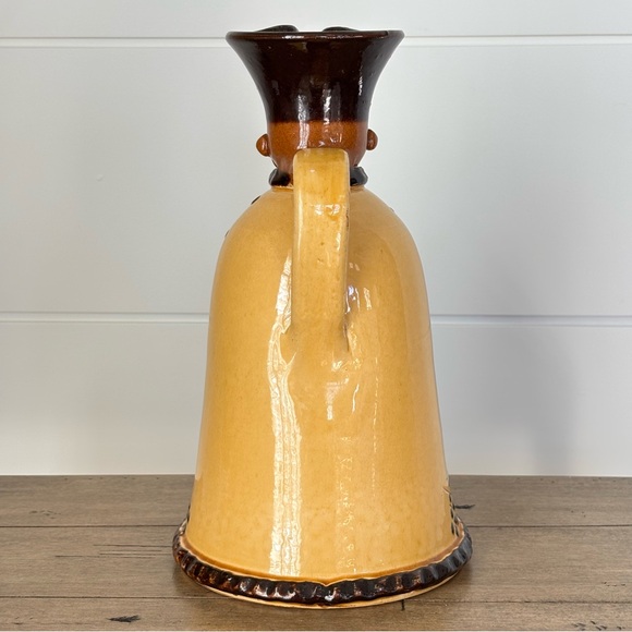 Vinatge Hungarian Miska Folk Art Pottery Wine Jug - Picture 6 of 17